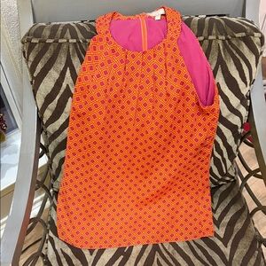 Banana Republic Orange and Pink Patterned Top